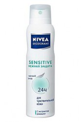 Дезодорант-антиперспирант для женщин, Nivea (Нивея) 150 мл сенситив нежная защита для чувствительной кожи спрей