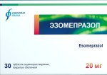 Эзомепразол, таблетки кишечнорастворимые покрытые оболочкой 20 мг 30 шт